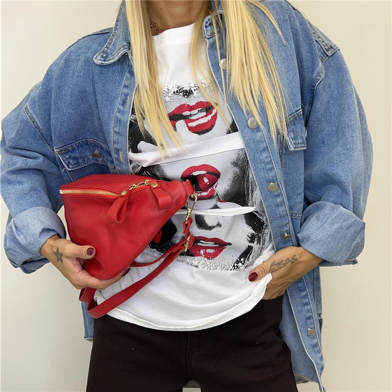 t-shirt con stampa lips